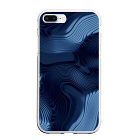 Чехол для iPhone 7Plus/8 Plus матовый с принтом Lullaby blue в Белгороде, Силикон | Область печати: задняя сторона чехла, без боковых панелей | волны | синий | темный