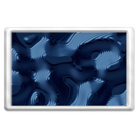 Магнит 45*70 с принтом Lullaby blue в Белгороде, Пластик | Размер: 78*52 мм; Размер печати: 70*45 | Тематика изображения на принте: волны | синий | темный
