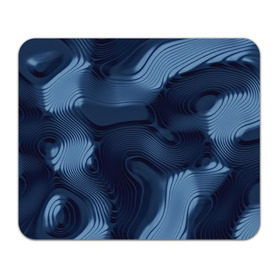 Коврик прямоугольный с принтом Lullaby blue в Белгороде, натуральный каучук | размер 230 х 185 мм; запечатка лицевой стороны | Тематика изображения на принте: волны | синий | темный