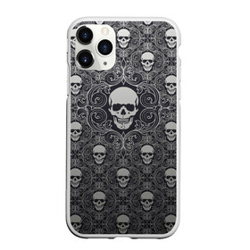 Чехол для iPhone 11 Pro Max матовый с принтом Black Milk - Skulls - Черепа в Белгороде, Силикон |  | black milk | metall | pattern | rock | skulls | патерн | узор | череп | черепа | черная