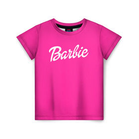 Детская футболка 3D с принтом Барби в Белгороде, 100% гипоаллергенный полиэфир | прямой крой, круглый вырез горловины, длина до линии бедер, чуть спущенное плечо, ткань немного тянется | Тематика изображения на принте: badgirl | barbie | beach party | beaches | bride | crew | girl | girlfriends | henparty | pink | power | princess | real girls | superbride | team | девичник | для влюбленных | для подруг | замуж | море | невеста | отдых | пляж | пляжная вечеринка | подру