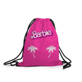 Рюкзак-мешок 3D с принтом Barbie пальмы в Белгороде, 100% полиэстер | плотность ткани — 200 г/м2, размер — 35 х 45 см; лямки — толстые шнурки, застежка на шнуровке, без карманов и подкладки | badgirl | barbie | beach party | beaches | bride | crew | girl | girlfriends | henparty | pink | power | princess | real girls | superbride | team | девичник | для влюбленных | для подруг | замуж | море | невеста | отдых | пляж | пляжная вечеринка | подру