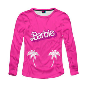 Женский лонгслив 3D с принтом Barbie пальмы в Белгороде, 100% полиэстер | длинные рукава, круглый вырез горловины, полуприлегающий силуэт | Тематика изображения на принте: badgirl | barbie | beach party | beaches | bride | crew | girl | girlfriends | henparty | pink | power | princess | real girls | superbride | team | девичник | для влюбленных | для подруг | замуж | море | невеста | отдых | пляж | пляжная вечеринка | подру