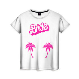 Женская футболка 3D с принтом Bride пальмы в Белгороде, 100% полиэфир ( синтетическое хлопкоподобное полотно) | прямой крой, круглый вырез горловины, длина до линии бедер | badgirl | barbie | beach party | beaches | bride | crew | girl | girlfriends | henparty | pink | power | princess | real girls | superbride | team | девичник | для влюбленных | для подруг | замуж | море | невеста | отдых | пляж | пляжная вечеринка | подру