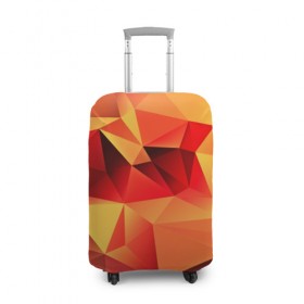 Чехол для чемодана 3D с принтом Abstraction color в Белгороде, 86% полиэфир, 14% спандекс | двустороннее нанесение принта, прорези для ручек и колес | 3d | abstraction | абстракция | геометрия | грани | изгиб | линии | полигоны | полосы | розовый | сочетания | текстура | треугольники