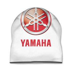 Шапка 3D с принтом Yamaha в Белгороде, 100% полиэстер | универсальный размер, печать по всей поверхности изделия | brand | car | japanese | logo | motorcycle | sign | yamaha | автомобиль | знак | логотип | марка | мотоцикл | ямаха | японская
