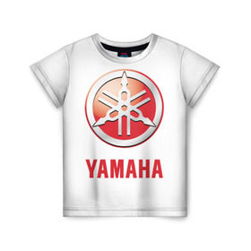 Детская футболка 3D с принтом Yamaha в Белгороде, 100% гипоаллергенный полиэфир | прямой крой, круглый вырез горловины, длина до линии бедер, чуть спущенное плечо, ткань немного тянется | brand | car | japanese | logo | motorcycle | sign | yamaha | автомобиль | знак | логотип | марка | мотоцикл | ямаха | японская