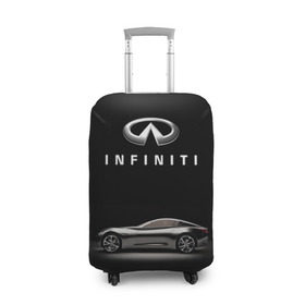 Чехол для чемодана 3D с принтом Infiniti в Белгороде, 86% полиэфир, 14% спандекс | двустороннее нанесение принта, прорези для ручек и колес | авто | инфинити | марка | машина