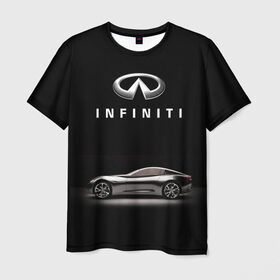 Мужская футболка 3D с принтом Infiniti в Белгороде, 100% полиэфир | прямой крой, круглый вырез горловины, длина до линии бедер | авто | инфинити | марка | машина