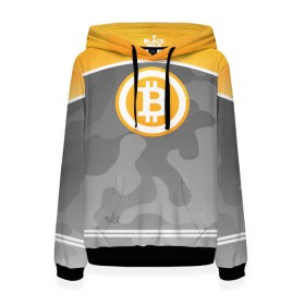 Женская толстовка 3D с принтом Black Milk Bitcoin - Биткоин в Белгороде, 100% полиэстер  | двухслойный капюшон со шнурком для регулировки, мягкие манжеты на рукавах и по низу толстовки, спереди карман-кенгуру с мягким внутренним слоем. | bitcoin | black milk | ethereum | etherium | litecoin | биткоин | крипта | крипто | криптовалюта | лайткоин | майнер | майнинг | эфир