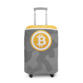 Чехол для чемодана 3D с принтом Black Milk Bitcoin - Биткоин в Белгороде, 86% полиэфир, 14% спандекс | двустороннее нанесение принта, прорези для ручек и колес | bitcoin | black milk | ethereum | etherium | litecoin | биткоин | крипта | крипто | криптовалюта | лайткоин | майнер | майнинг | эфир