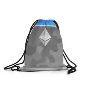 Рюкзак-мешок 3D с принтом Black Milk Ethereum - Эфириум в Белгороде, 100% полиэстер | плотность ткани — 200 г/м2, размер — 35 х 45 см; лямки — толстые шнурки, застежка на шнуровке, без карманов и подкладки | black milk | ethereum | etherium | litecoin | крипта | крипто | криптовалюта | лайткоин | майнер | майнинг | эфир