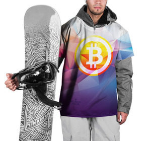 Накидка на куртку 3D с принтом Биткоин - Bitcoin Geometria в Белгороде, 100% полиэстер |  | bitcoin | coin | crypto | geometria | polygon | биткоин | геометрия | коин | криптовалюта | полигон
