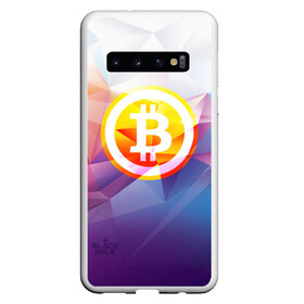 Чехол для Samsung Galaxy S10 с принтом Биткоин - Bitcoin Geometria в Белгороде, Силикон | Область печати: задняя сторона чехла, без боковых панелей | Тематика изображения на принте: bitcoin | coin | crypto | geometria | polygon | биткоин | геометрия | коин | криптовалюта | полигон