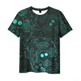 Мужская футболка 3D с принтом Клетки в Белгороде, 100% полиэфир | прямой крой, круглый вырез горловины, длина до линии бедер | doctor | биология | врач | деление | доктор | клетки | медик | медицина