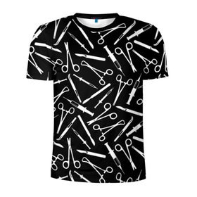 Мужская футболка 3D спортивная с принтом Шприцы в Белгороде, 100% полиэстер с улучшенными характеристиками | приталенный силуэт, круглая горловина, широкие плечи, сужается к линии бедра | doctor | врач | доктор | инструмент | медик | медицина | скальпель