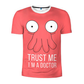 Мужская футболка 3D спортивная с принтом Доктор в Белгороде, 100% полиэстер с улучшенными характеристиками | приталенный силуэт, круглая горловина, широкие плечи, сужается к линии бедра | doctor | futurama | trust me | верь мне | врач | доктор | зойдберг | медик | медицина | футурама