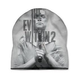 Шапка 3D с принтом The Evil Within 2 в Белгороде, 100% полиэстер | универсальный размер, печать по всей поверхности изделия | evil | horror | зло | игра | хоррор