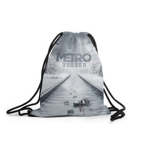 Рюкзак-мешок 3D с принтом METRO: Exodus в Белгороде, 100% полиэстер | плотность ткани — 200 г/м2, размер — 35 х 45 см; лямки — толстые шнурки, застежка на шнуровке, без карманов и подкладки | horror | metro | metro 2033 | redux | игра | метро | хоррор
