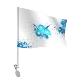 Флаг для автомобиля с принтом cs:go - Cloud9 (White collection) в Белгороде, 100% полиэстер | Размер: 30*21 см | 0x000000123 | cloud9 | cs go | white | кс го