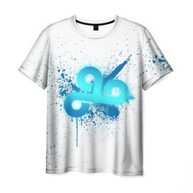 Мужская футболка 3D с принтом cs:go - Cloud9 (White collection) в Белгороде, 100% полиэфир | прямой крой, круглый вырез горловины, длина до линии бедер | Тематика изображения на принте: 0x000000123 | cloud9 | cs go | white | кс го