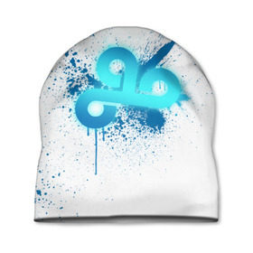 Шапка 3D с принтом cs:go - Cloud9 (White collection) в Белгороде, 100% полиэстер | универсальный размер, печать по всей поверхности изделия | Тематика изображения на принте: 0x000000123 | cloud9 | cs go | white | кс го