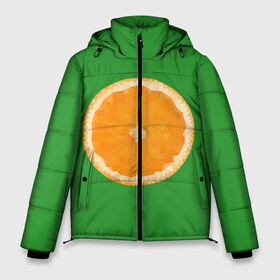 Мужская зимняя куртка 3D с принтом Низкополигональный апельсин в Белгороде, верх — 100% полиэстер; подкладка — 100% полиэстер; утеплитель — 100% полиэстер | длина ниже бедра, свободный силуэт Оверсайз. Есть воротник-стойка, отстегивающийся капюшон и ветрозащитная планка. 

Боковые карманы с листочкой на кнопках и внутренний карман на молнии. | Тематика изображения на принте: lowpoly | polygonal | апельсин | зеленый | оранджевый | полигон | полигональный | полигоны | яркий