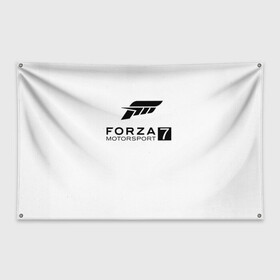 Флаг-баннер с принтом FORZA 7 в Белгороде, 100% полиэстер | размер 67 х 109 см, плотность ткани — 95 г/м2; по краям флага есть четыре люверса для крепления | car | crew | dirt | flatout | grid | need | nfs | race | speed | гонки | машина | скорость