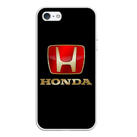 Чехол для iPhone 5/5S матовый с принтом Honda в Белгороде, Силикон | Область печати: задняя сторона чехла, без боковых панелей | авот | марка | машина | хонда