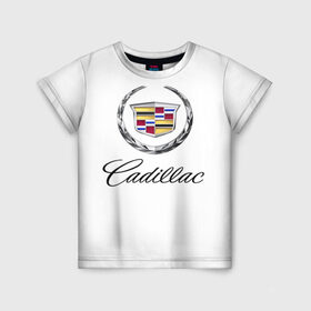 Детская футболка 3D с принтом Cadillac в Белгороде, 100% гипоаллергенный полиэфир | прямой крой, круглый вырез горловины, длина до линии бедер, чуть спущенное плечо, ткань немного тянется | авто | кадиллак | марка | машина