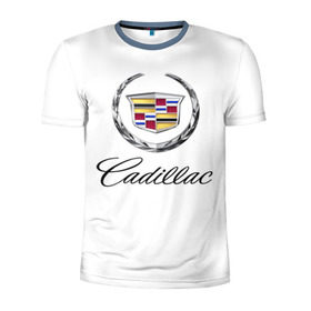 Мужская футболка 3D спортивная с принтом Cadillac в Белгороде, 100% полиэстер с улучшенными характеристиками | приталенный силуэт, круглая горловина, широкие плечи, сужается к линии бедра | авто | кадиллак | марка | машина