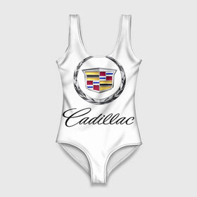 Купальник-боди 3D с принтом Cadillac в Белгороде, 82% полиэстер, 18% эластан | Круглая горловина, круглый вырез на спине | авто | кадиллак | марка | машина