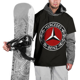Накидка на куртку 3D с принтом Mercedes-Benz в Белгороде, 100% полиэстер |  | car | germany | logo | make | mercedes benz | автомобиль | германия | логотип | марка | мерседес бенц
