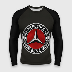 Мужской рашгард 3D с принтом Mercedes Benz в Белгороде,  |  | car | germany | logo | make | mercedes benz | автомобиль | германия | логотип | марка | мерседес бенц