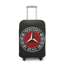 Чехол для чемодана 3D с принтом Mercedes-Benz в Белгороде, 86% полиэфир, 14% спандекс | двустороннее нанесение принта, прорези для ручек и колес | car | germany | logo | make | mercedes benz | автомобиль | германия | логотип | марка | мерседес бенц