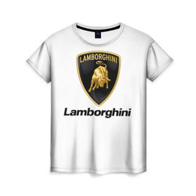 Женская футболка 3D с принтом Lamborghini в Белгороде, 100% полиэфир ( синтетическое хлопкоподобное полотно) | прямой крой, круглый вырез горловины, длина до линии бедер | авто | ламборджини | марка | машина