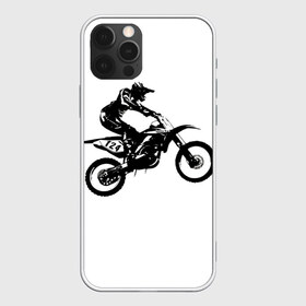 Чехол для iPhone 12 Pro Max с принтом Мотокросс в Белгороде, Силикон |  | motocross | motorcycle | motorcyclist | silhouette | speed | stencil | мотокросс | мотоцикл | мотоциклист | силуэт | скорость | трафарет