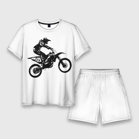 Мужской костюм с шортами 3D с принтом Мотокросс в Белгороде,  |  | motocross | motorcycle | motorcyclist | silhouette | speed | stencil | мотокросс | мотоцикл | мотоциклист | силуэт | скорость | трафарет