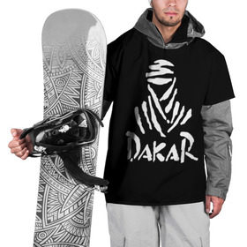 Накидка на куртку 3D с принтом Dakar в Белгороде, 100% полиэстер |  | dakar | desert | logo | race | rally | sign | гонки | дакар | знак | логотип | пустыня | ралли
