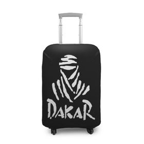 Чехол для чемодана 3D с принтом Dakar в Белгороде, 86% полиэфир, 14% спандекс | двустороннее нанесение принта, прорези для ручек и колес | dakar | desert | logo | race | rally | sign | гонки | дакар | знак | логотип | пустыня | ралли