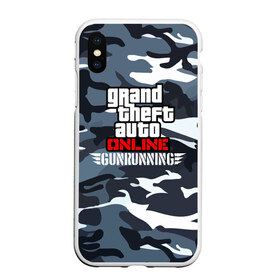 Чехол для iPhone XS Max матовый с принтом GTA Online GUNRUNNING в Белгороде, Силикон | Область печати: задняя сторона чехла, без боковых панелей | auto | grand | gta | gta5 | rockstar | theft | гта | рокстар