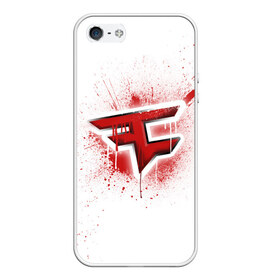 Чехол для iPhone 5/5S матовый с принтом csgo - FaZe clan (White collection) в Белгороде, Силикон | Область печати: задняя сторона чехла, без боковых панелей | Тематика изображения на принте: cs go | faze | white | кс го | фейз