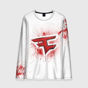 Мужской лонгслив 3D с принтом cs:go - FaZe clan (White collection) в Белгороде, 100% полиэстер | длинные рукава, круглый вырез горловины, полуприлегающий силуэт | cs go | faze | white | кс го | фейз