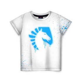 Детская футболка 3D с принтом cs:go - Liquid team (White collection) в Белгороде, 100% гипоаллергенный полиэфир | прямой крой, круглый вырез горловины, длина до линии бедер, чуть спущенное плечо, ткань немного тянется | 0x000000123 | cs go | liquid | white | кс го | ликвид