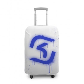 Чехол для чемодана 3D с принтом cs:go - SK Gaming (White collection) в Белгороде, 86% полиэфир, 14% спандекс | двустороннее нанесение принта, прорези для ручек и колес | 0x000000123 | cs go | sk | white | кс го