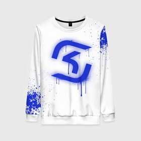 Женский свитшот 3D с принтом cs:go - SK Gaming (White collection) в Белгороде, 100% полиэстер с мягким внутренним слоем | круглый вырез горловины, мягкая резинка на манжетах и поясе, свободная посадка по фигуре | 0x000000123 | cs go | sk | white | кс го