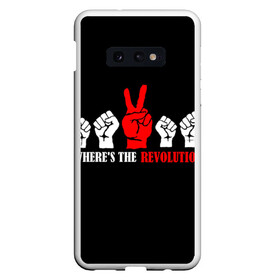 Чехол для Samsung S10E с принтом DM Wheres the revolution? в Белгороде, Силикон | Область печати: задняя сторона чехла, без боковых панелей | depeche mode