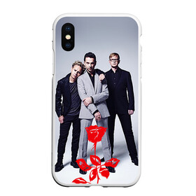 Чехол для iPhone XS Max матовый с принтом Depeche mode в Белгороде, Силикон | Область печати: задняя сторона чехла, без боковых панелей | Тематика изображения на принте: альтернативный рок | вестник моды | винс кларк | депеш мод | депешмод | дэйв гаан | индастриал рок | мартин гор | синти поп | электроник рок | энди флетчер