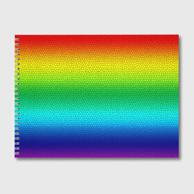 Альбом для рисования с принтом Радуга (Витражный Градиент) в Белгороде, 100% бумага
 | матовая бумага, плотность 200 мг. | Тематика изображения на принте: gradient | rainbow | витраж | градиент | радуга