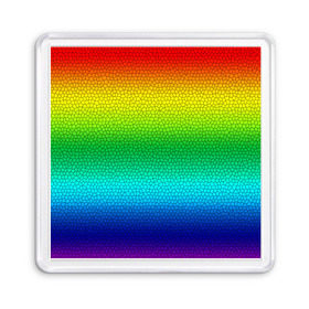 Магнит 55*55 с принтом Радуга (Витражный Градиент) в Белгороде, Пластик | Размер: 65*65 мм; Размер печати: 55*55 мм | Тематика изображения на принте: gradient | rainbow | витраж | градиент | радуга